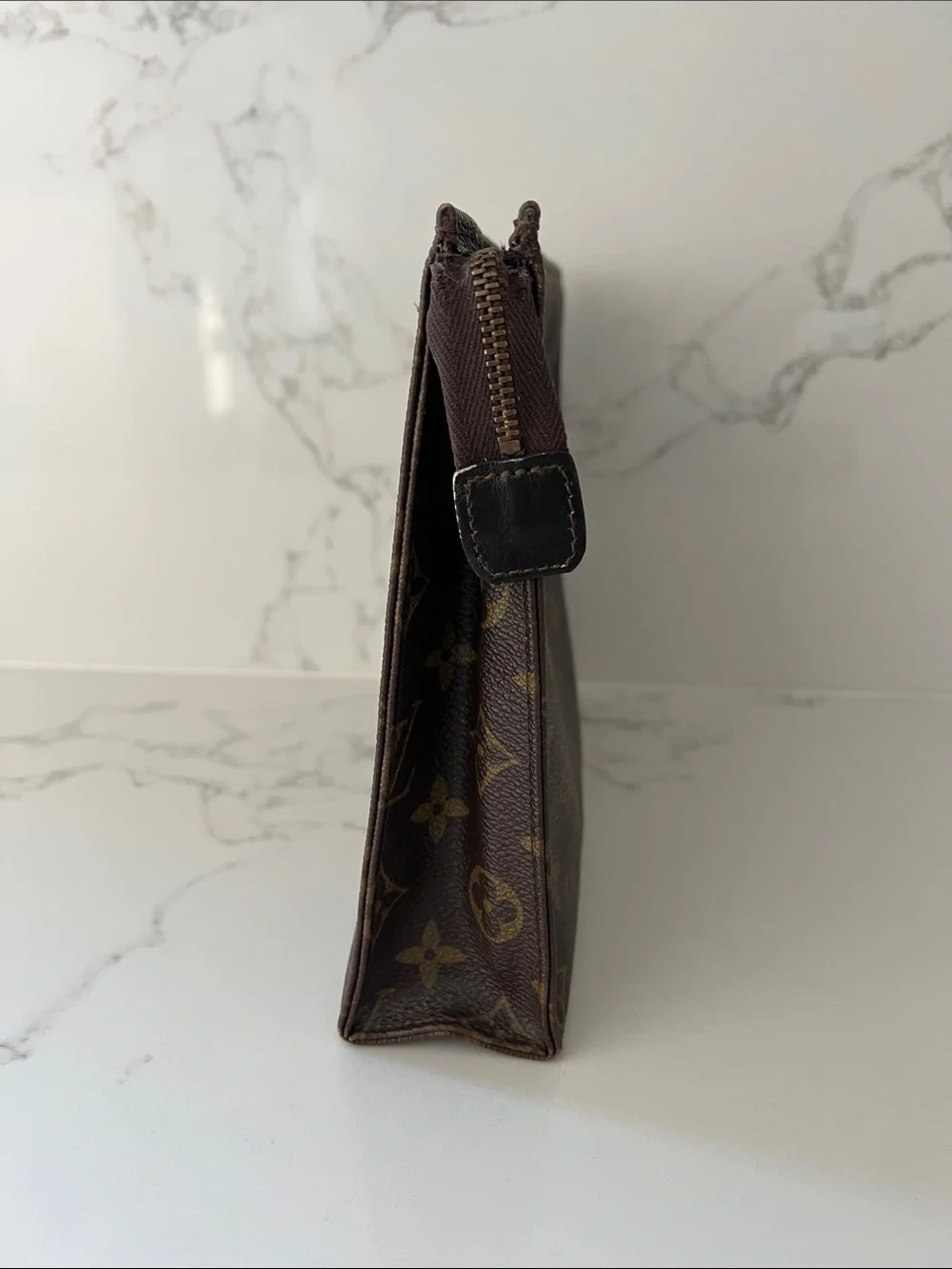 Louis Vuitton Vintage Brown Monogram Canvas Toiletry Pouch
